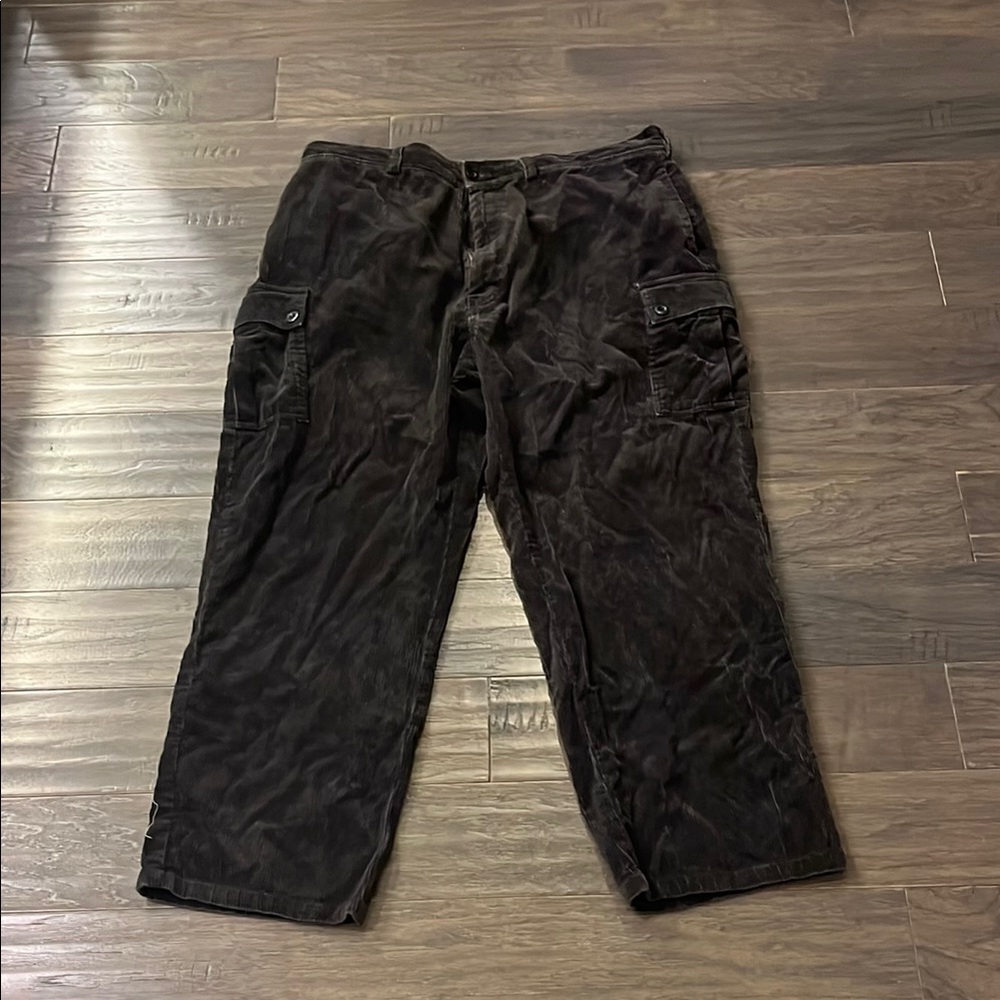 Polo Ralph Lauren Corduroy Cargo Pants Vintage Brown Mens Size 40x30